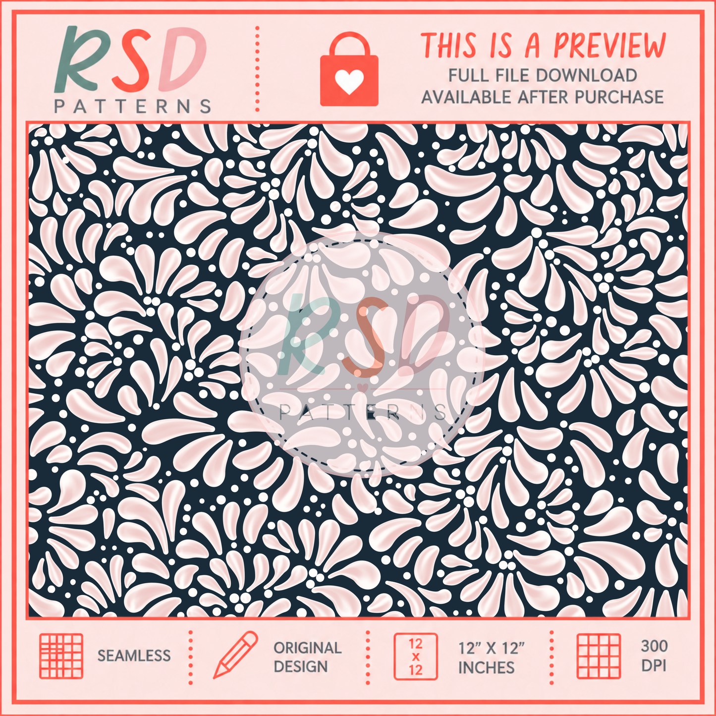 Talavera Navy Seamless File
