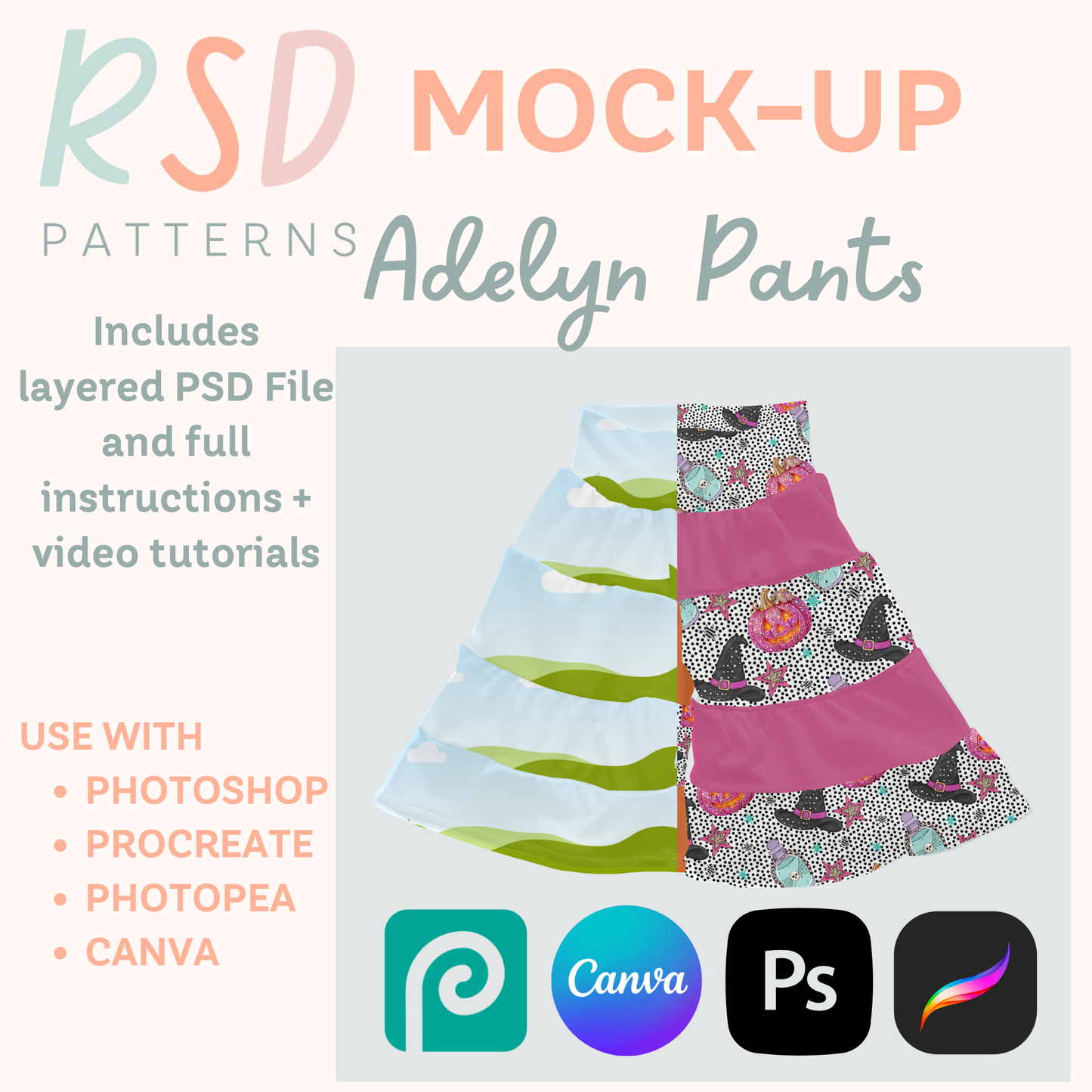 Adelyn Pants Digital Sewing Pattern Mock-Up