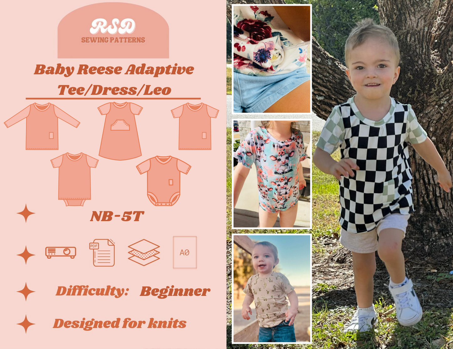 Baby Reese Adaptive Tee/Dress/Leo PDF