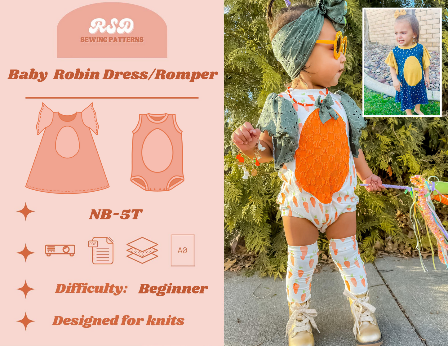 Baby Robin Dress/Romper PDF