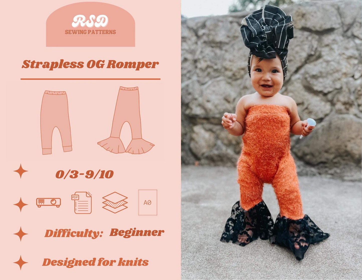 Strapless OG Romper - Cuffs + Bells PDF