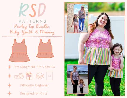 Baby, Youth, & Mommy Paisley Top Bundle PDF