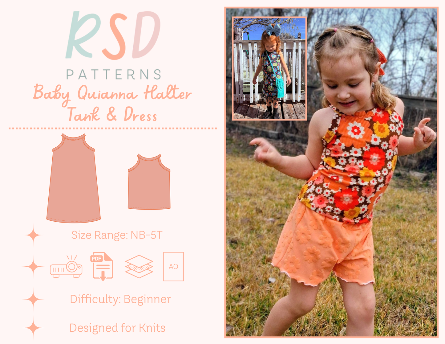 Baby Quianna Halter Tank & Dress PDF