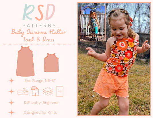 Baby Quianna Halter Tank & Dress PDF