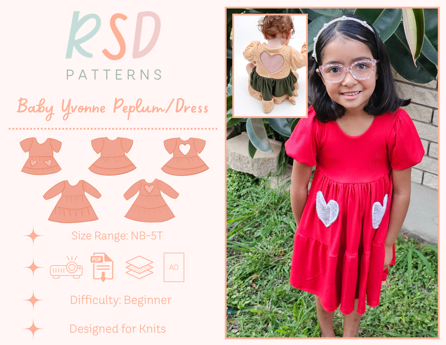 Baby Yvonne Peplum/Dress PDF