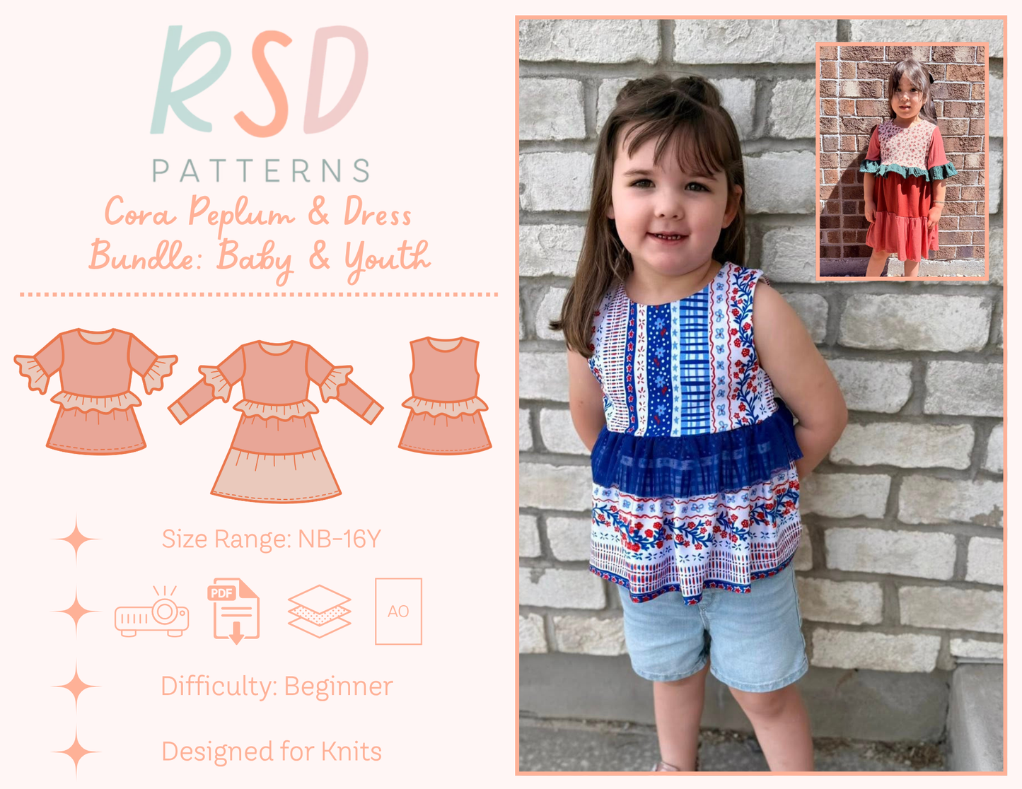 Baby & Youth Cora Peplum & Dress Bundle PDF