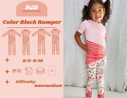 Color Block Romper PDF