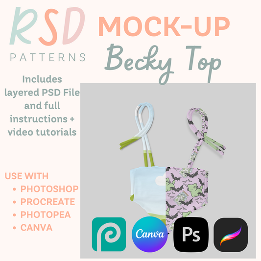 Becky Top Digital Sewing Pattern Mock-Up