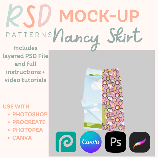 Nancy Skirt Digital Sewing Pattern Mock-Up