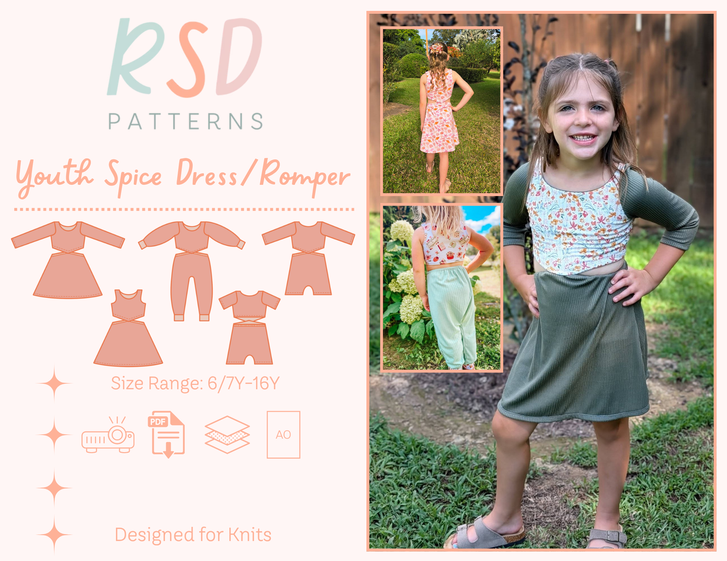 Youth Spice Dress & Romper PDF
