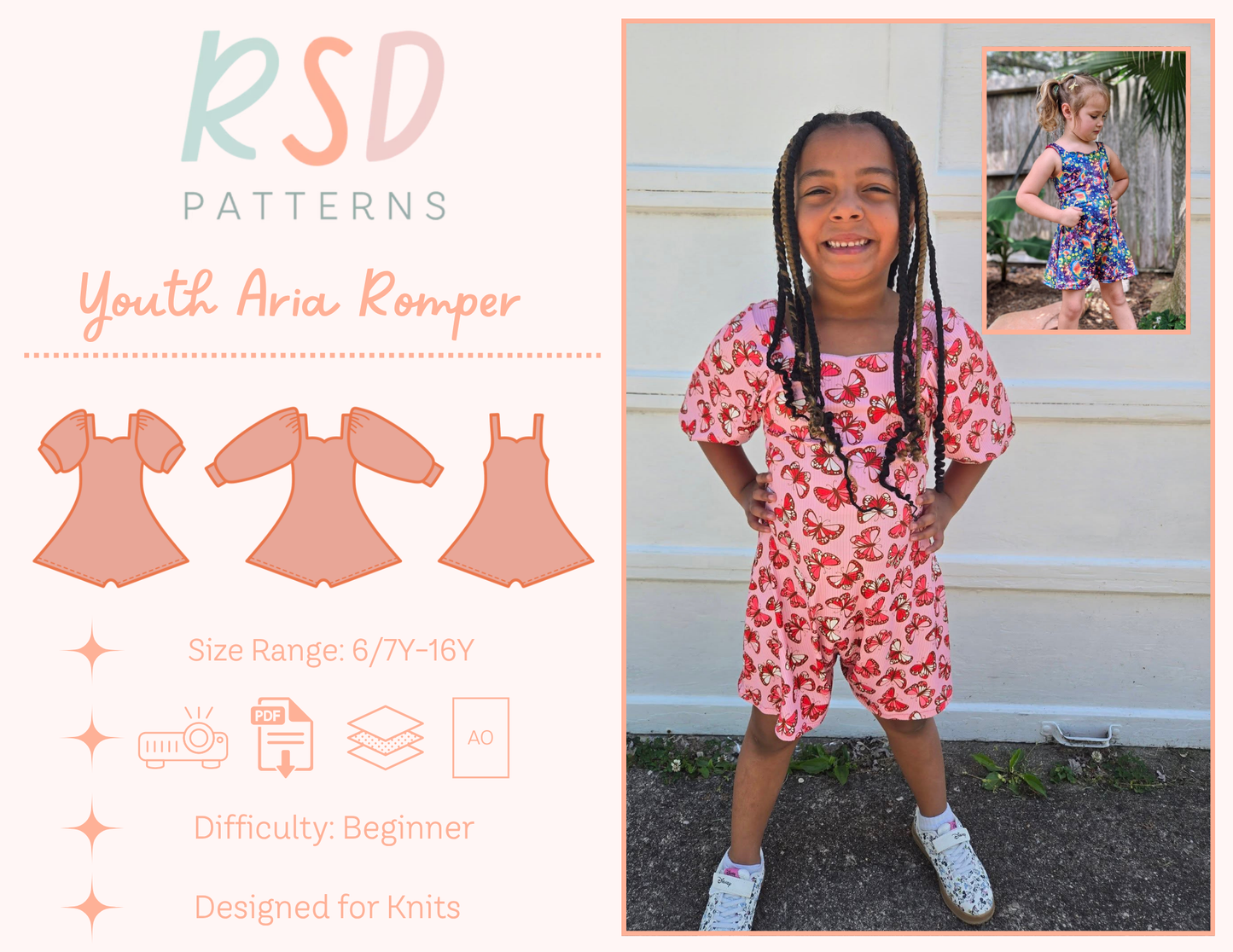 Youth Aria Romper PDF