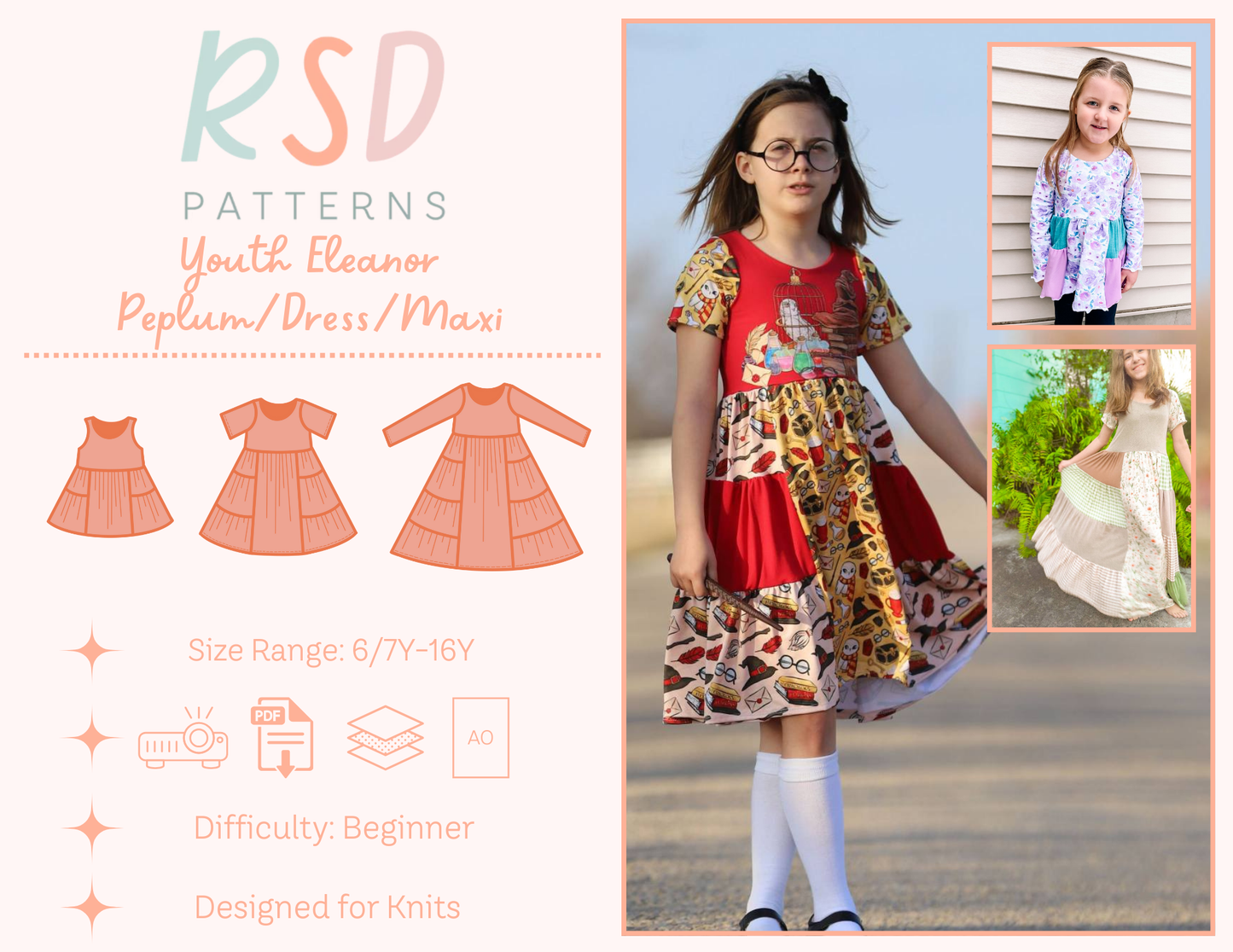 Youth Eleanor Peplum/Dress/Maxi PDF