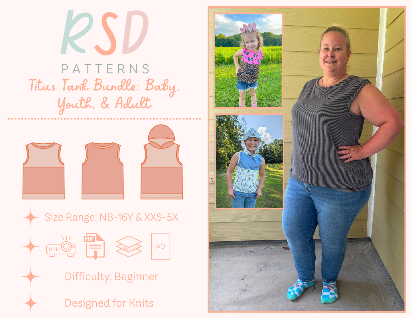 Baby, Youth, & Adult Titus Tank Bundle PDF
