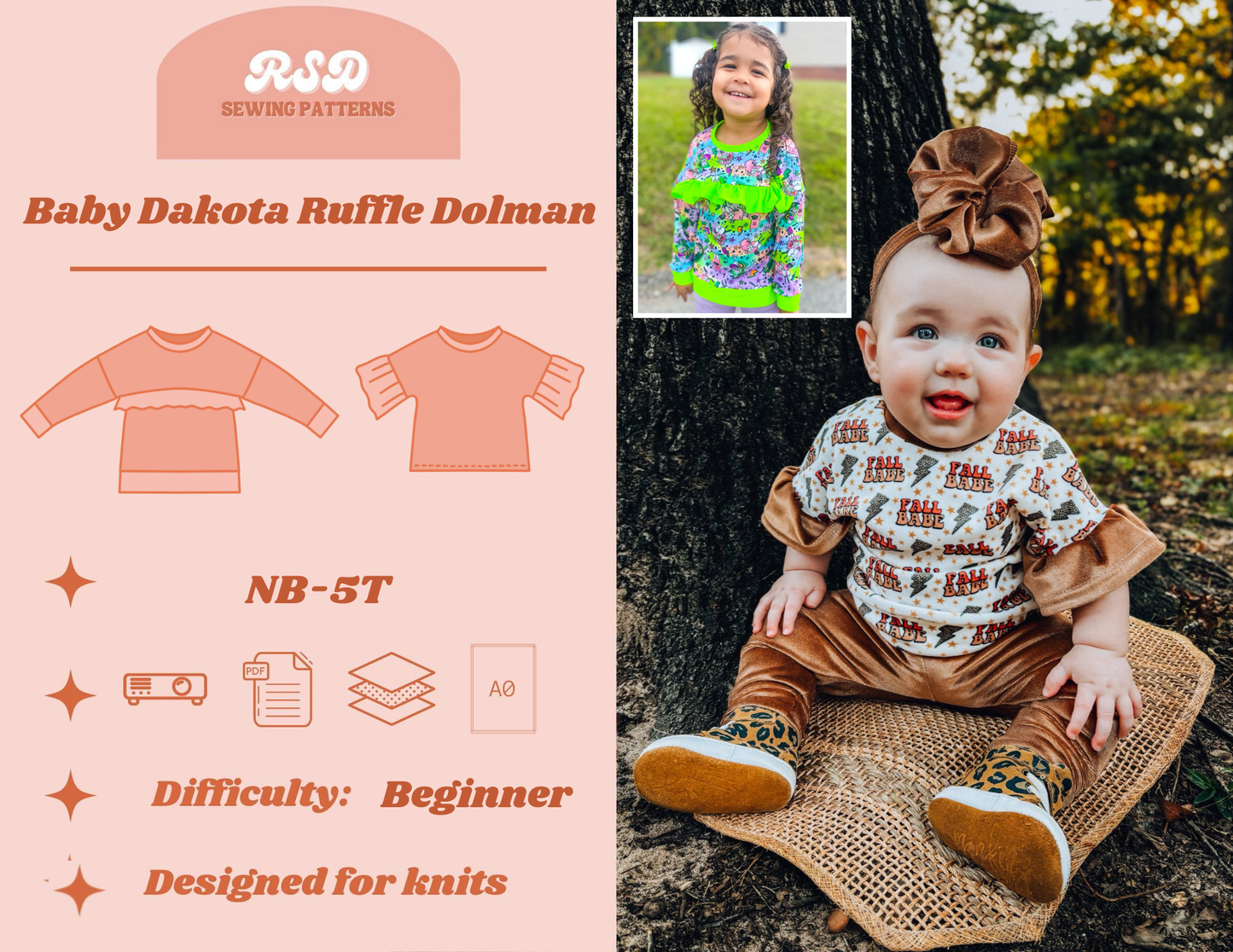Baby Dakota Ruffle Dolman PDF