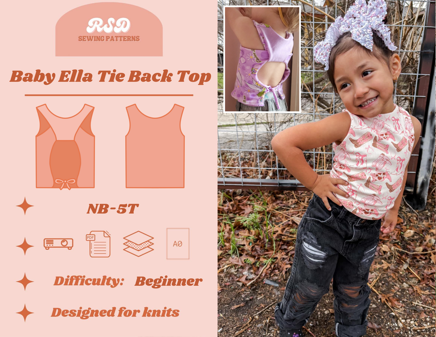 Baby Ella Tie Back Top PDF