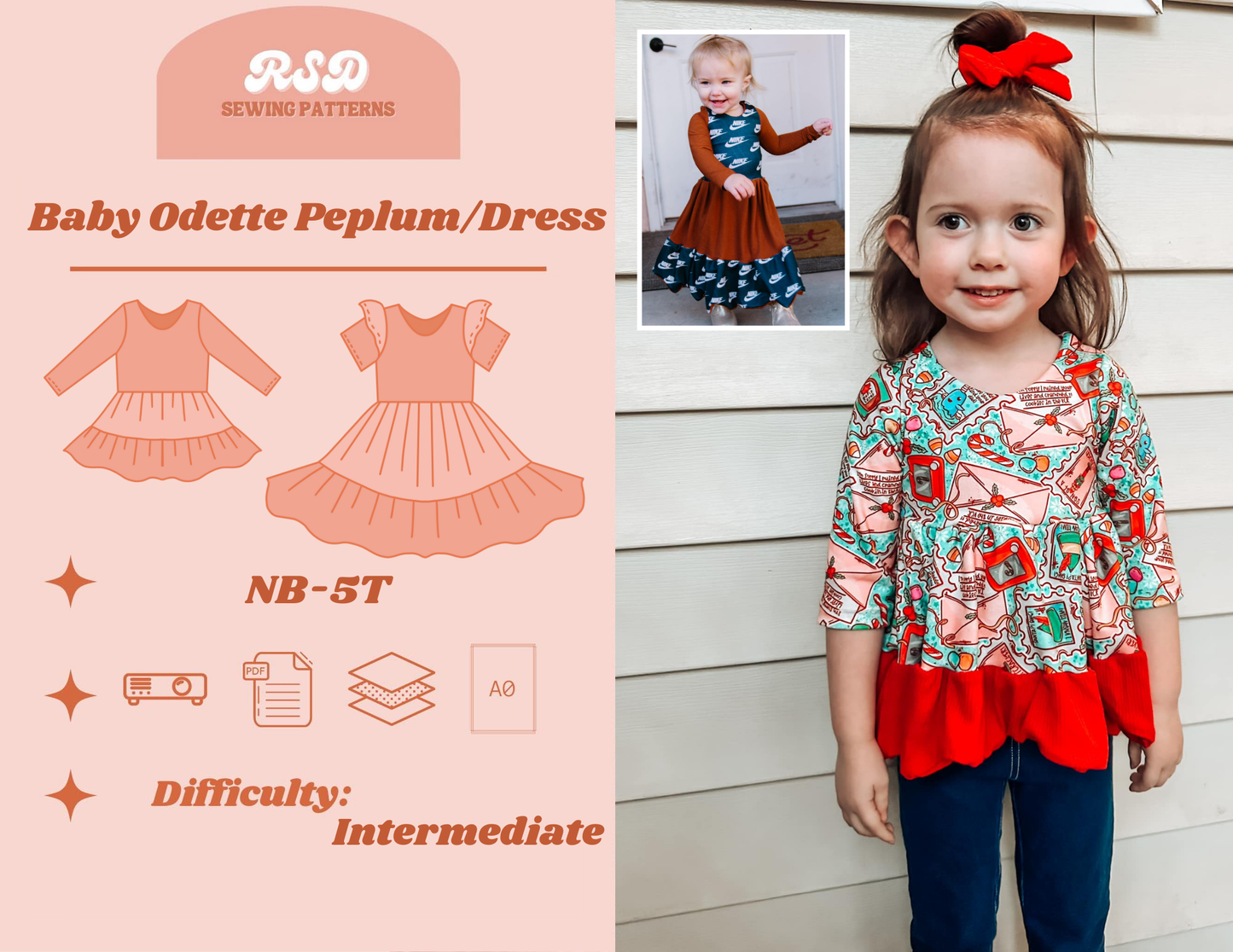 Baby Odette Peplum/Dress PDF