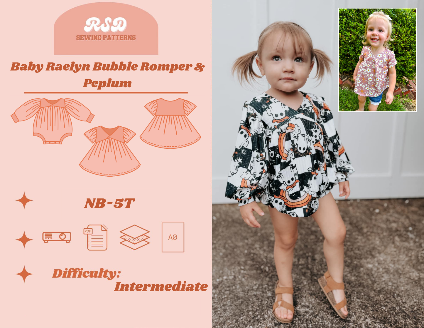 Baby Raelyn Bubble Romper/Peplum PDF