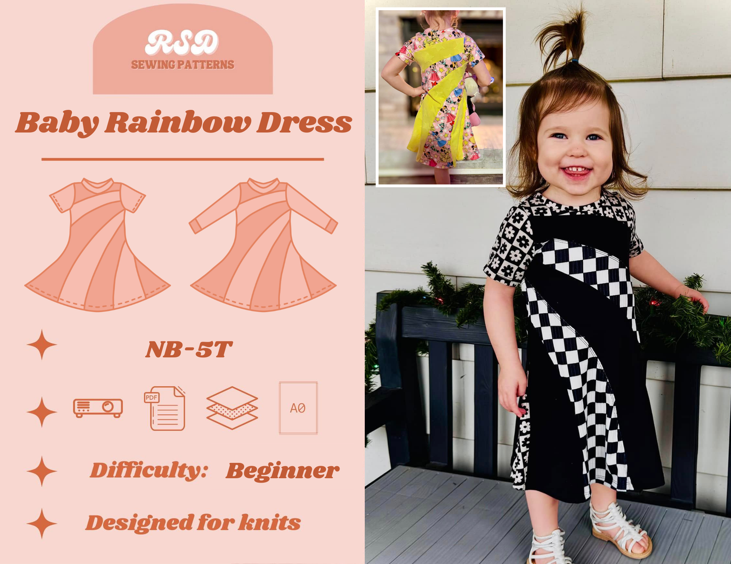 Baby Rainbow Dress PDF