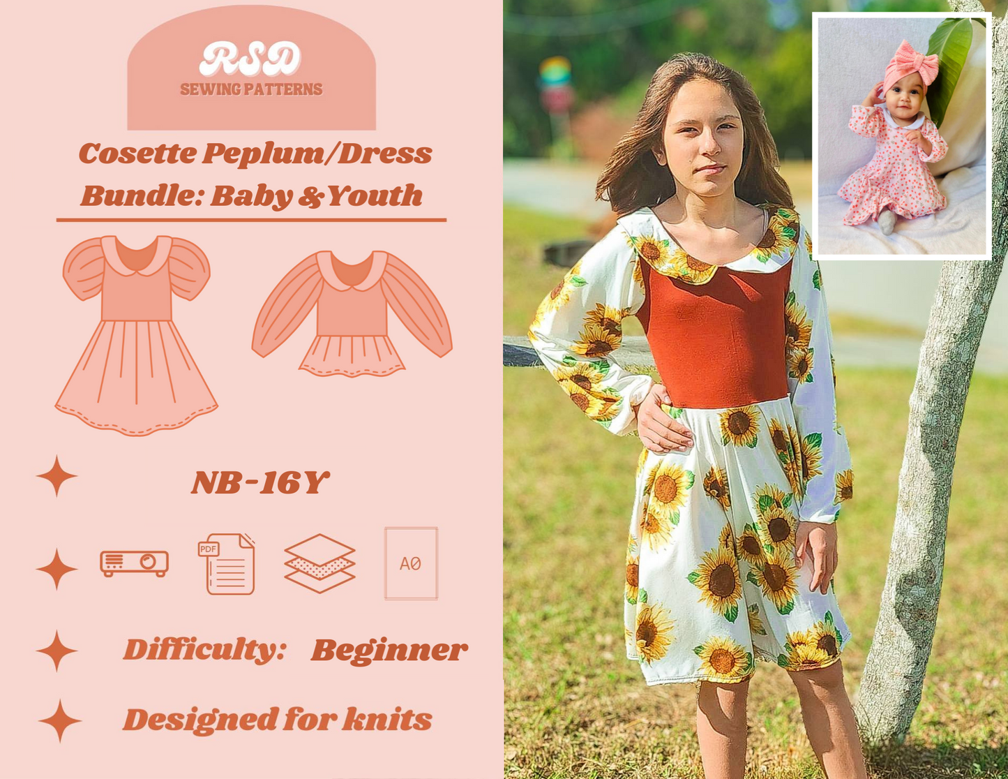 Baby & Youth Cosette Peplum/Dress Bundle PDF