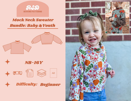 Baby & Youth Bundle Mock Neck Sweater PDF