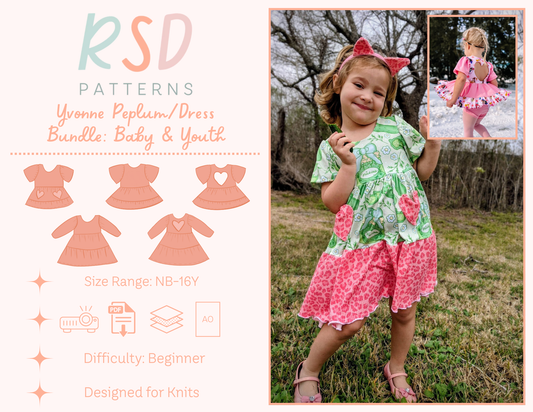 Baby & Youth Yvonne Peplum/Dress Bundle PDF
