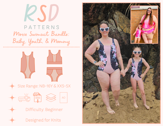 Baby, Youth, & Mommy Moxie Swimsuit Bundle PDF