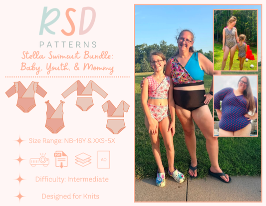 Baby, Youth, & Mommy Stella Swimsuit Bundle PDF