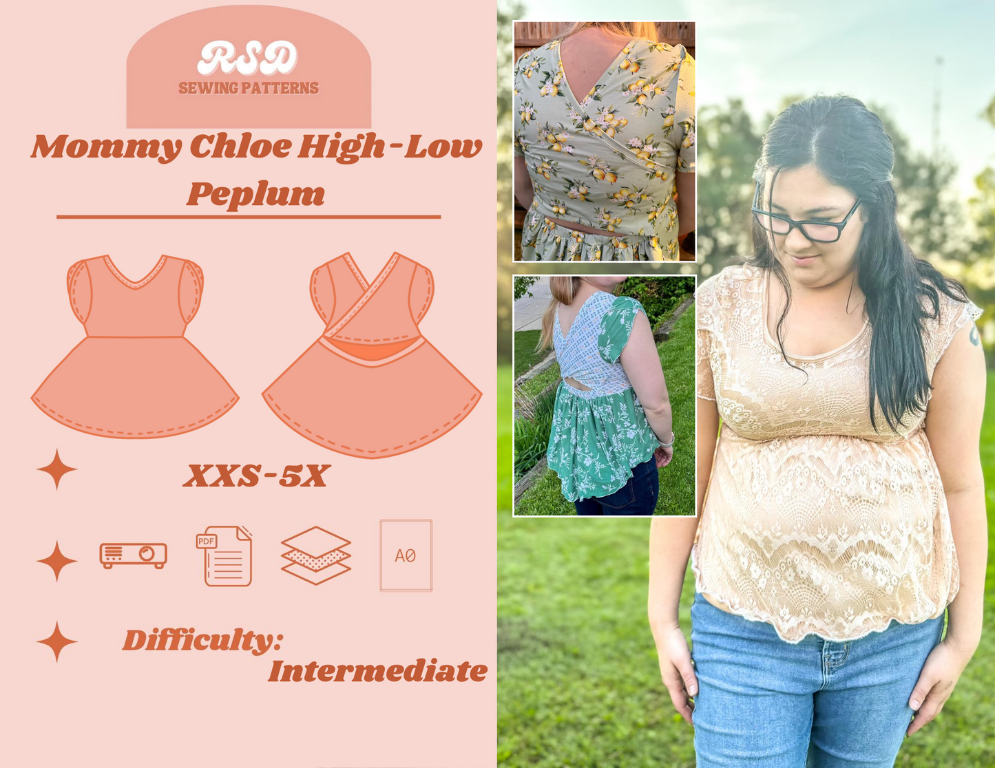 Mommy Chloe High-Low Peplum PDF