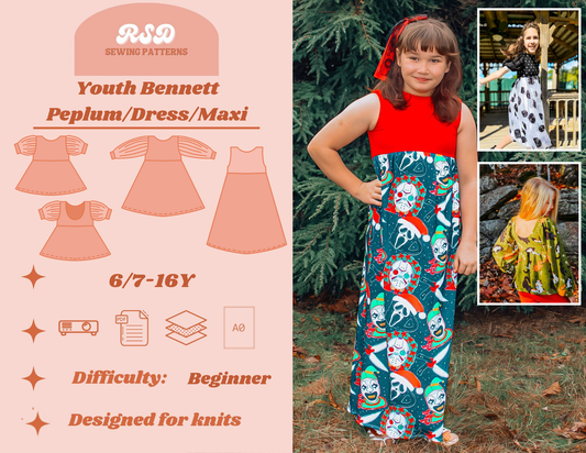 Youth Bennett Peplum/Dress/Maxi PDF