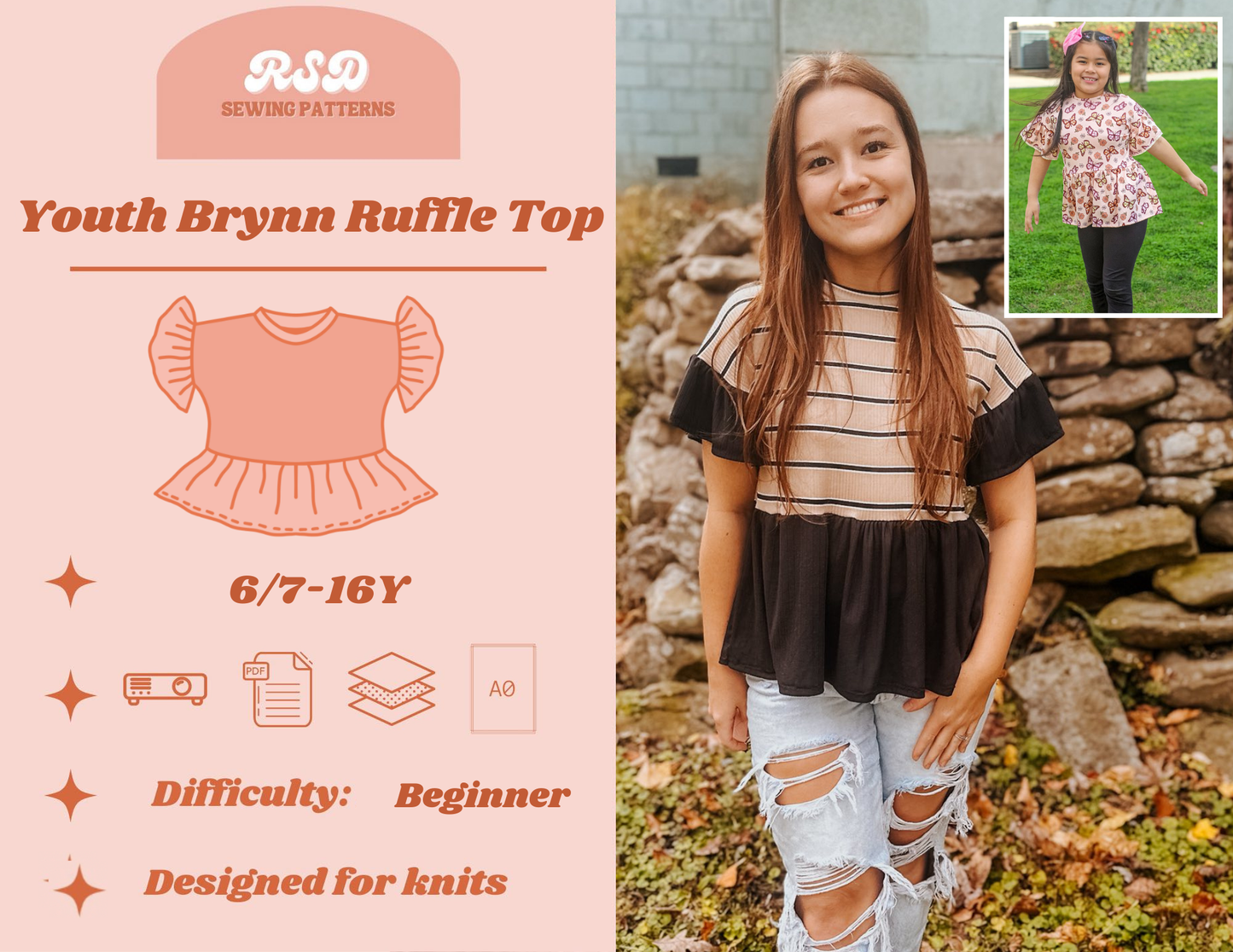 Youth Brynn Ruffle Top PDF