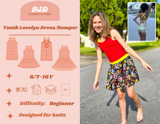 Youth Lovelyn Dress/Romper PDF