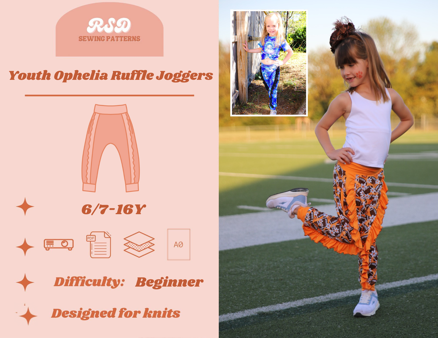 Youth Ophelia Ruffle Joggers PDF
