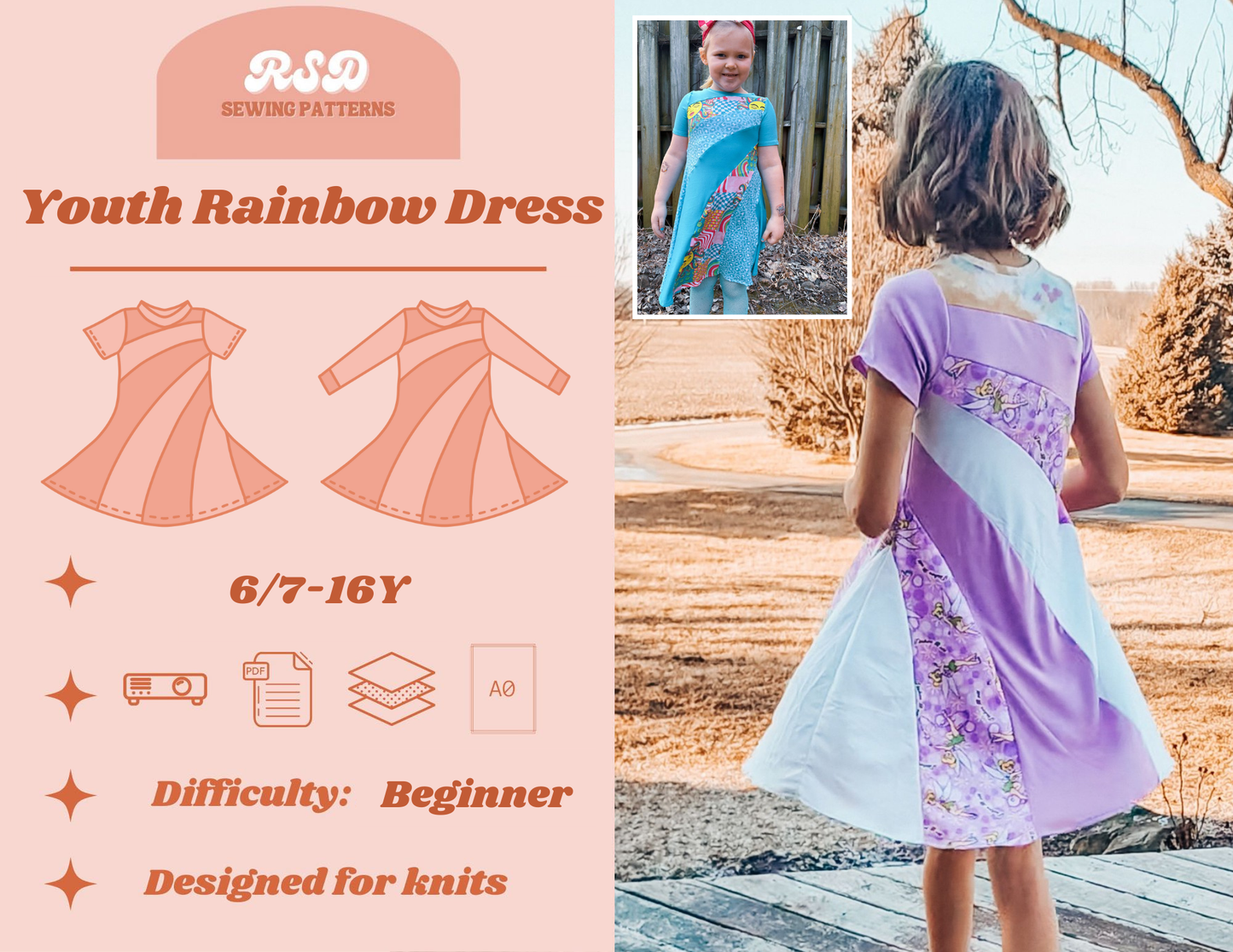 Youth Rainbow Dress PDF