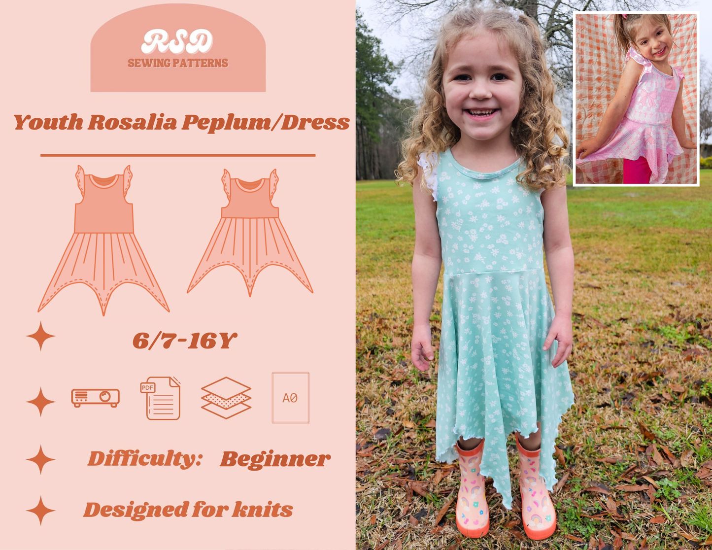 Youth Rosalia Peplum/Dress PDF