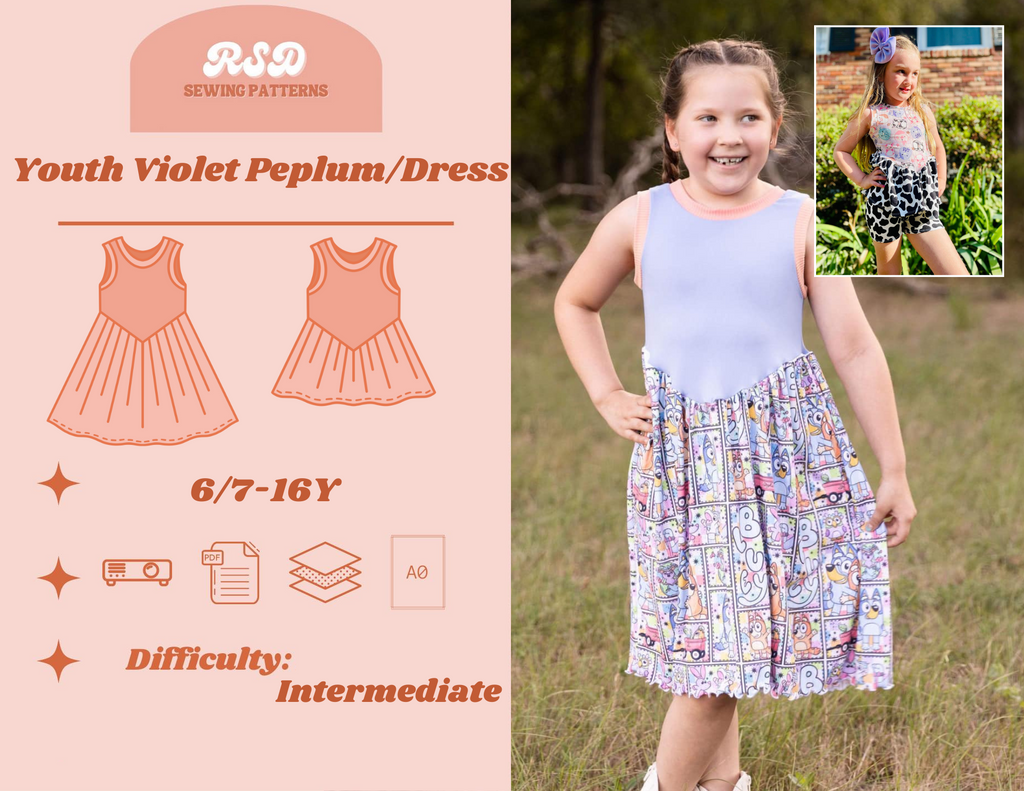 Youth Violet Peplum/Dress PDF